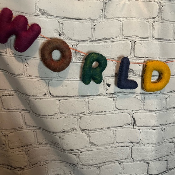 Anthropologie World Peace Felt Garland - Picture 2 of 4